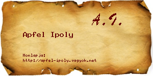 Apfel Ipoly névjegykártya